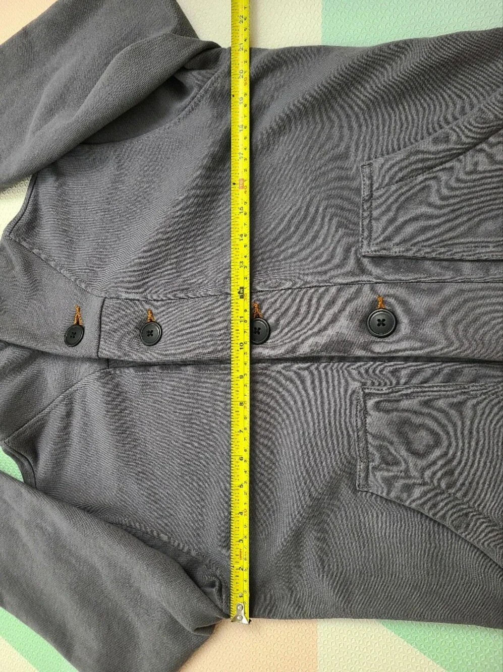 Wies Made Men's Bodega Shawl Cardigan French Terry Pebble Gray Size S EUC!
